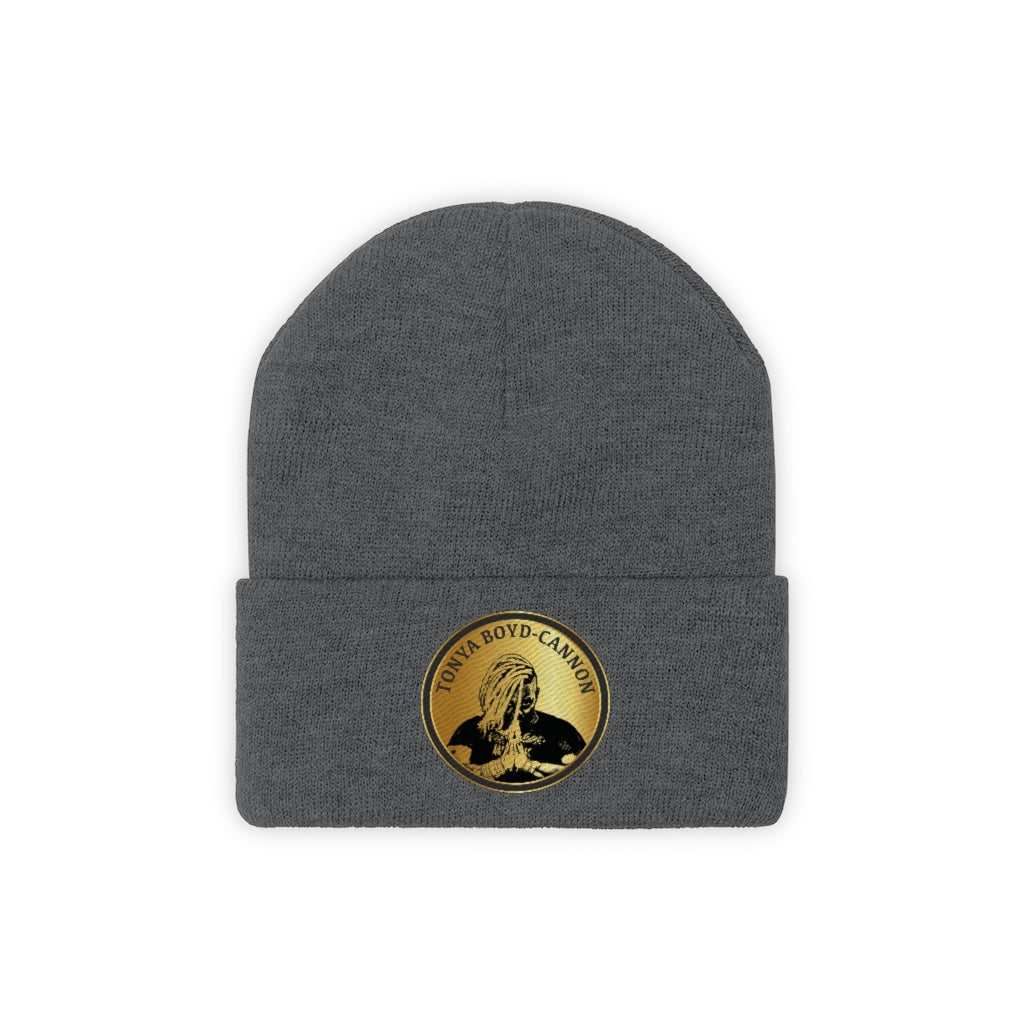 TBC GOLD Medallion Knit Beanie